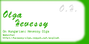 olga hevessy business card